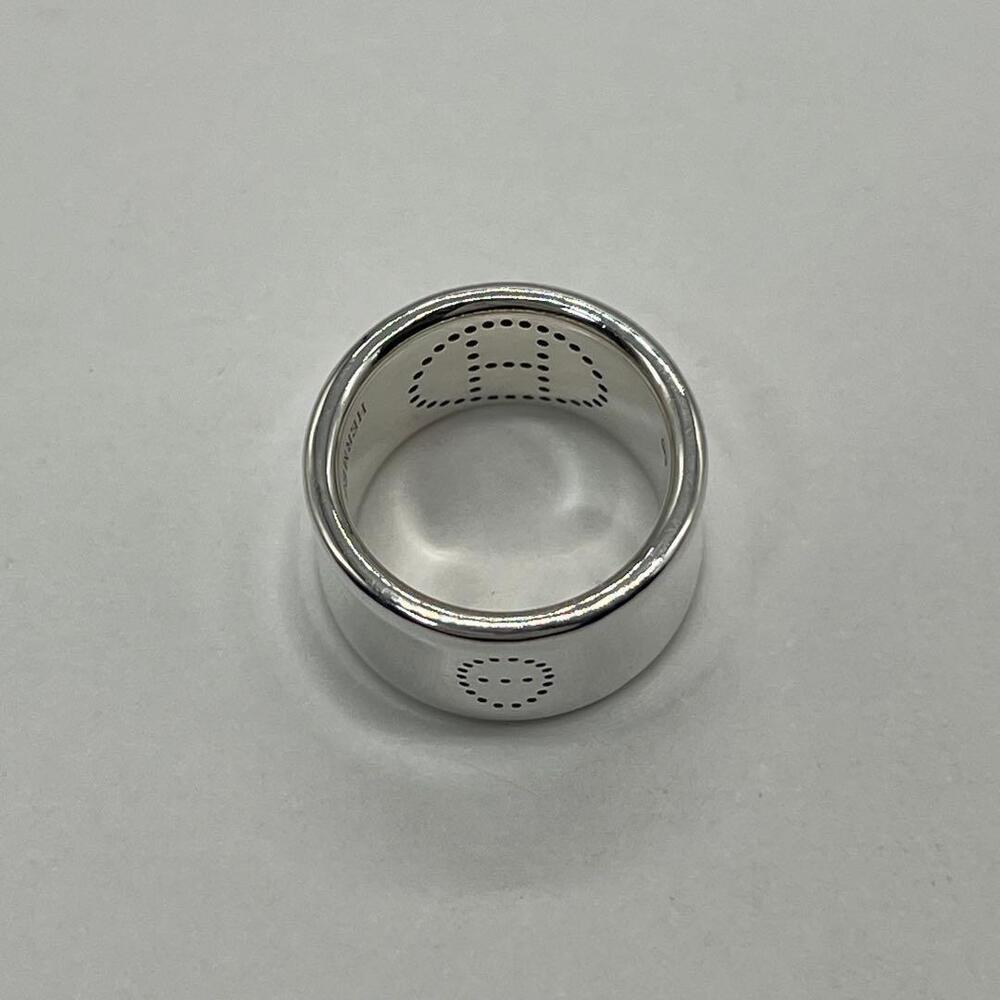 Hermes Eclipse Ribbon Ring Notation Size 48 Ag925 - image 7